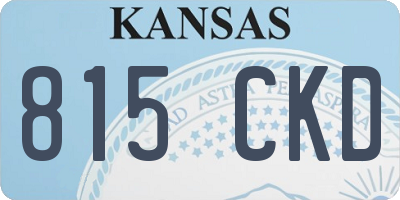 KS license plate 815CKD