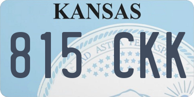 KS license plate 815CKK