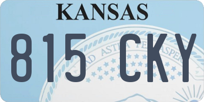 KS license plate 815CKY