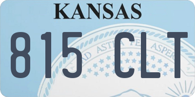 KS license plate 815CLT