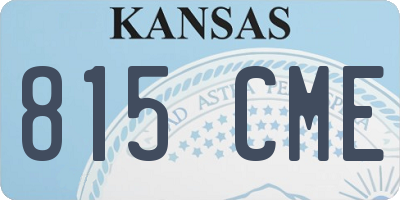 KS license plate 815CME