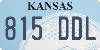 KS license plate 815DDL