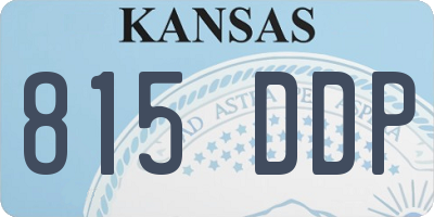KS license plate 815DDP