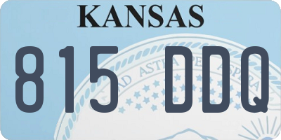 KS license plate 815DDQ