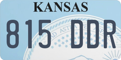 KS license plate 815DDR