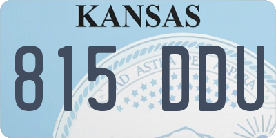 KS license plate 815DDU