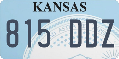 KS license plate 815DDZ