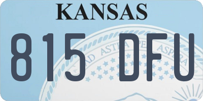 KS license plate 815DFU