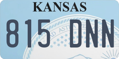 KS license plate 815DNN