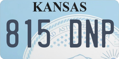 KS license plate 815DNP