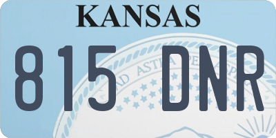 KS license plate 815DNR
