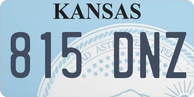 KS license plate 815DNZ