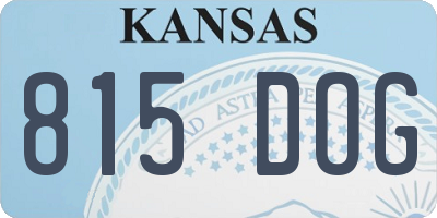KS license plate 815DOG
