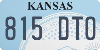 KS license plate 815DTO