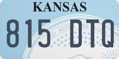 KS license plate 815DTQ