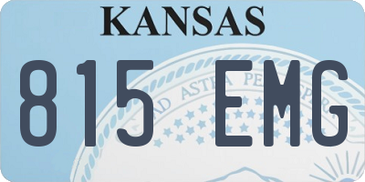 KS license plate 815EMG