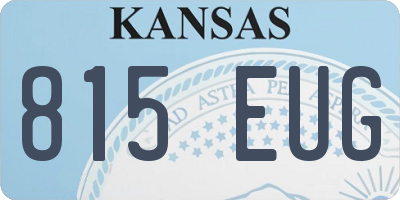 KS license plate 815EUG