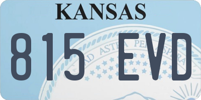 KS license plate 815EVD