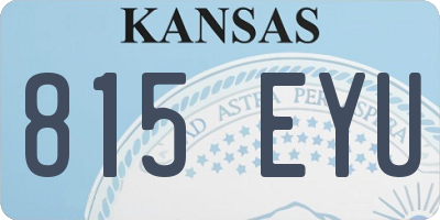 KS license plate 815EYU