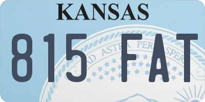 KS license plate 815FAT