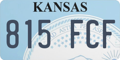KS license plate 815FCF