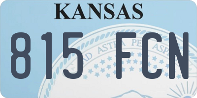 KS license plate 815FCN