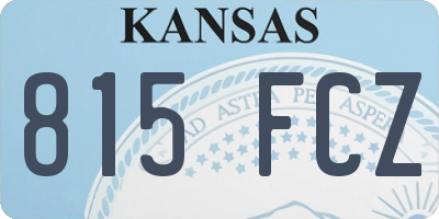 KS license plate 815FCZ