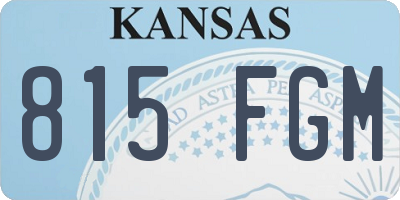 KS license plate 815FGM