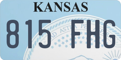 KS license plate 815FHG