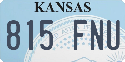 KS license plate 815FNU