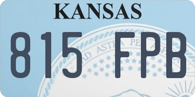 KS license plate 815FPB