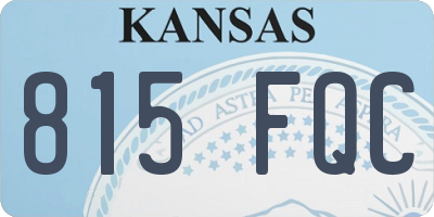 KS license plate 815FQC