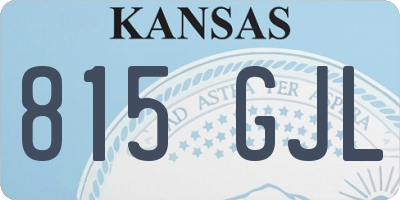 KS license plate 815GJL