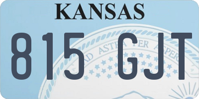 KS license plate 815GJT