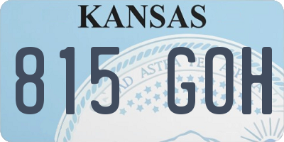 KS license plate 815GOH