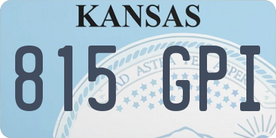KS license plate 815GPI