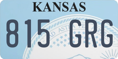 KS license plate 815GRG
