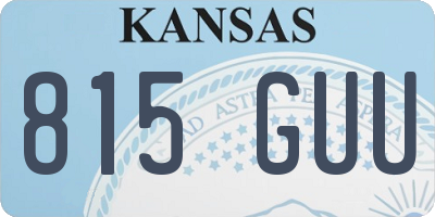 KS license plate 815GUU