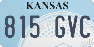 KS license plate 815GVC