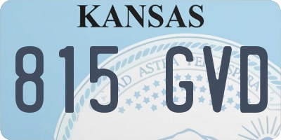 KS license plate 815GVD