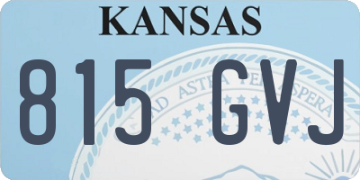 KS license plate 815GVJ