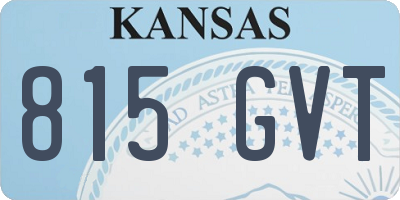 KS license plate 815GVT