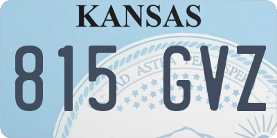 KS license plate 815GVZ