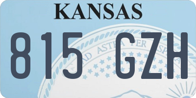 KS license plate 815GZH