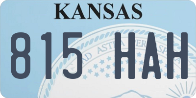 KS license plate 815HAH