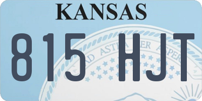 KS license plate 815HJT