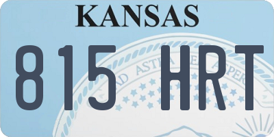 KS license plate 815HRT