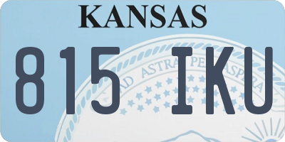 KS license plate 815IKU