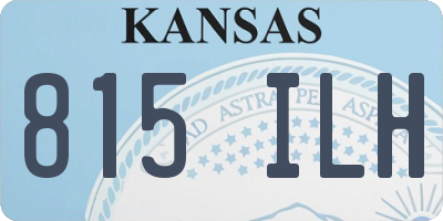 KS license plate 815ILH