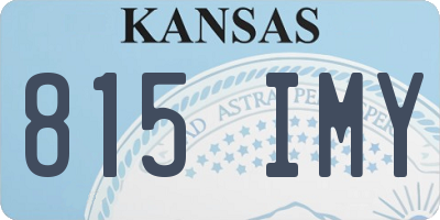KS license plate 815IMY